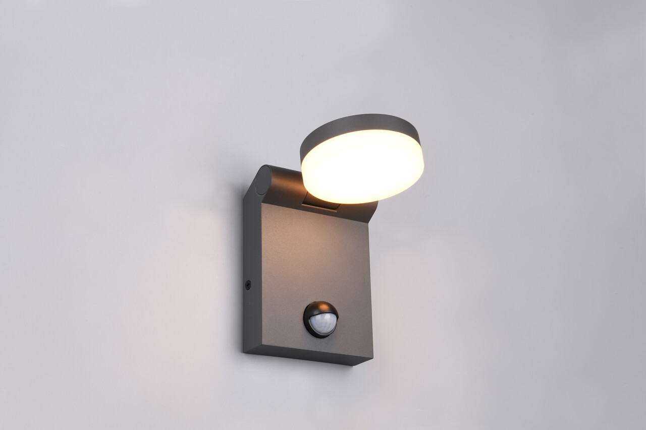 Aplica de perete pentru exterior cu senzor Adour, TRIO, 10x19 cm, 7.5W, 1x SMD, aluminiu, antracit - imagine 7